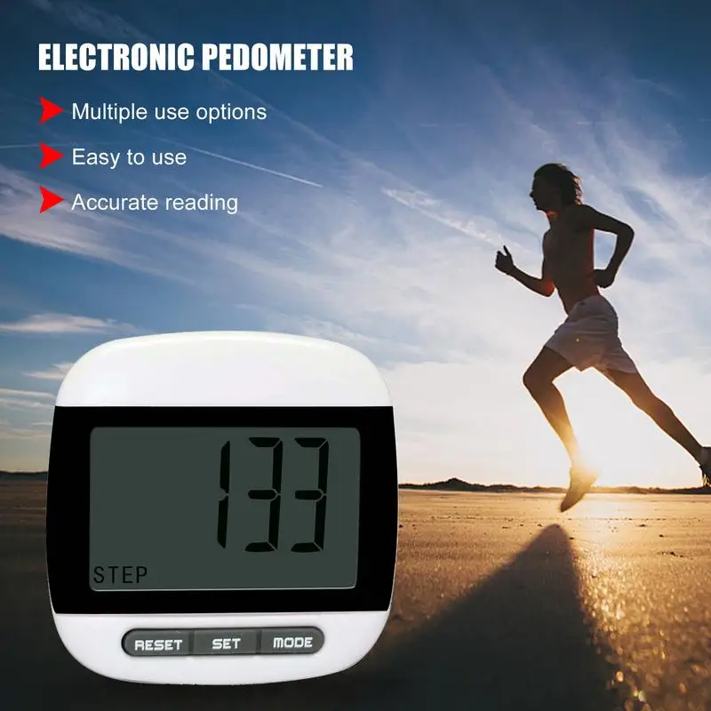 

Mini Digital Pedometer Portable Step Counter With Clip High Clearly Walking Distance Counter Pocket Pedometer For Health Wakeout