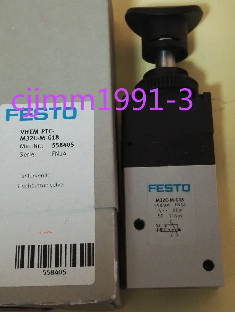 

Новый кнопочный клапан FESTO VHEM-PTC-M32C-M-G18 558405, 1 шт.
