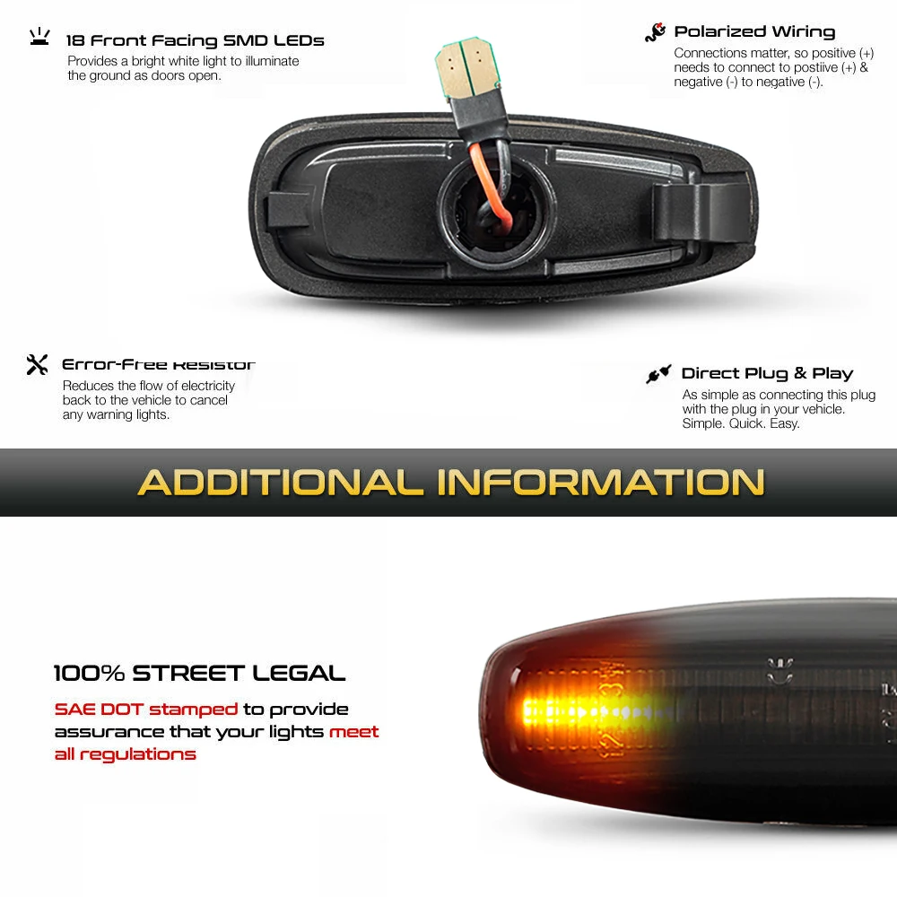 LED Dynamic Side Marker Light Turn Signal Lamps For Hyundai i30 CW FD Grandeur TG Avante Elantra Touring KIA Ceed Carens Rondo