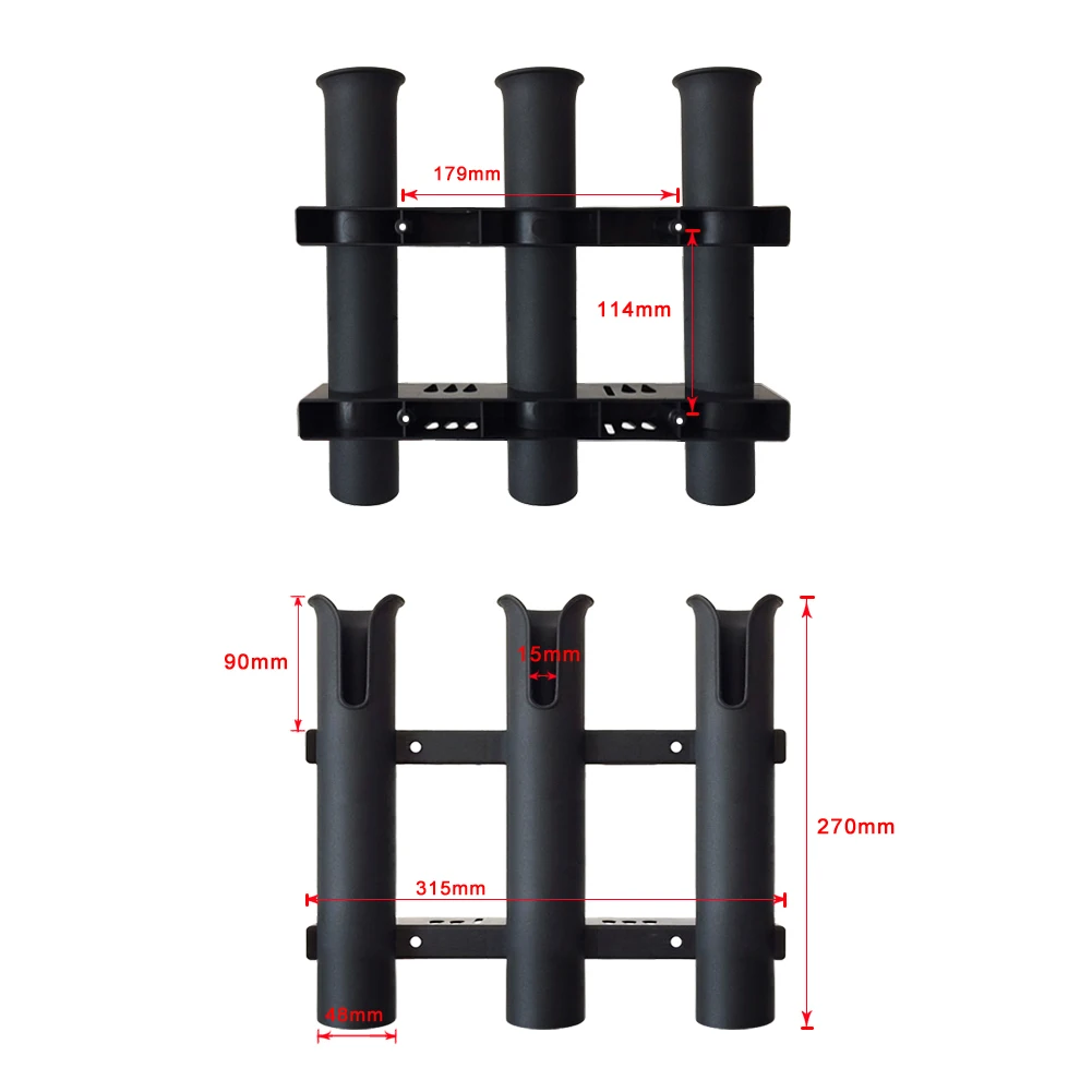 Outdoor Multifunctional Vertical 3-Link Fishing Rod Storage Holder