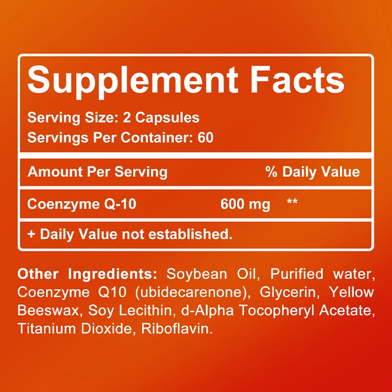 CoQ10 Supplement is a Powerful Antioxidant that Protects Cells and Supports Heart Health, Cardiovascular Health, 120 Capsules