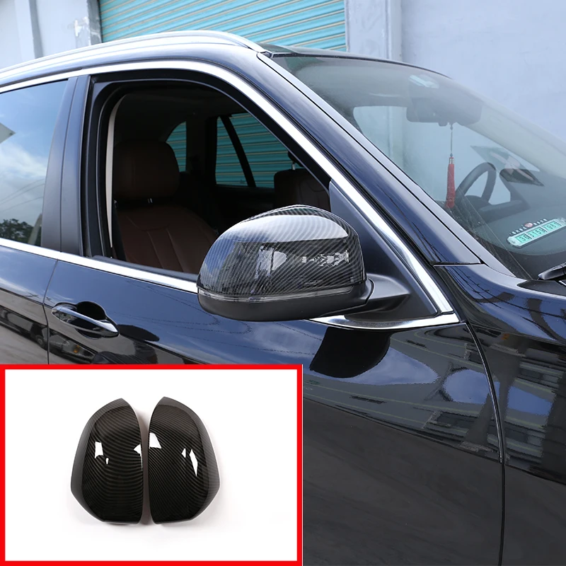 

For BMW X5 F15 G05 X7 G07 2014-2019 Car Accessories 2 Pcs Carbon Fiber ABS Rearview Mirror Cap Cover Trim