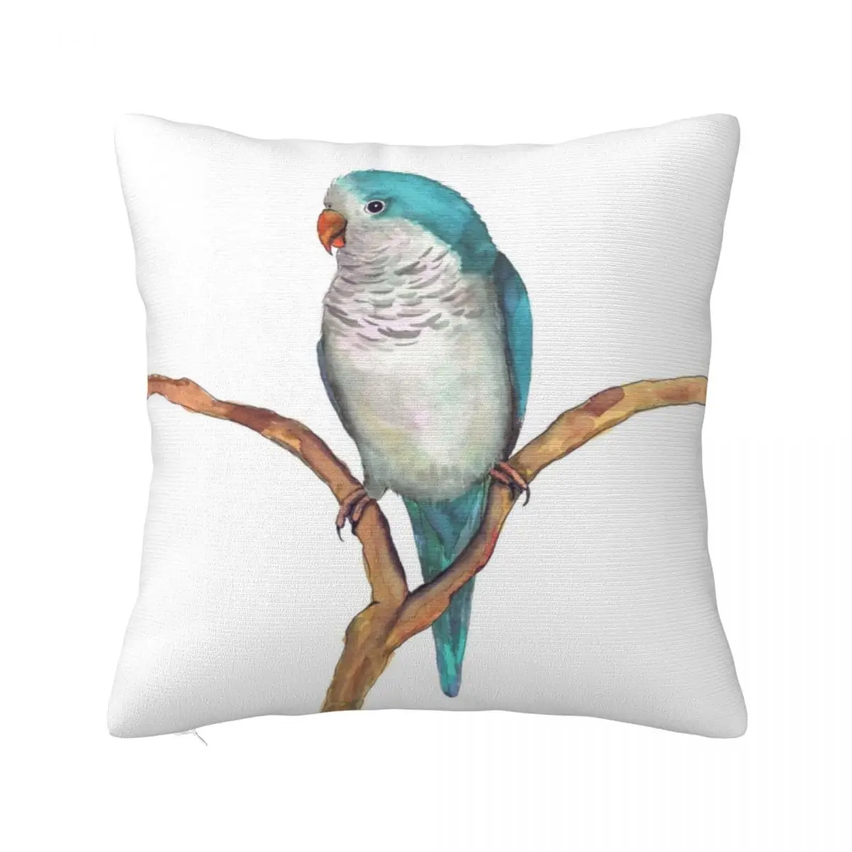 

A watercolor of a blue quaker parrot Throw Pillow luxury sofa pillows Cushions Cover
