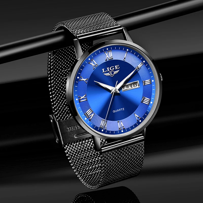 Elegant Rose Gold Ultra-Thin Mesh Quartz Women's Luminous Wristwatch