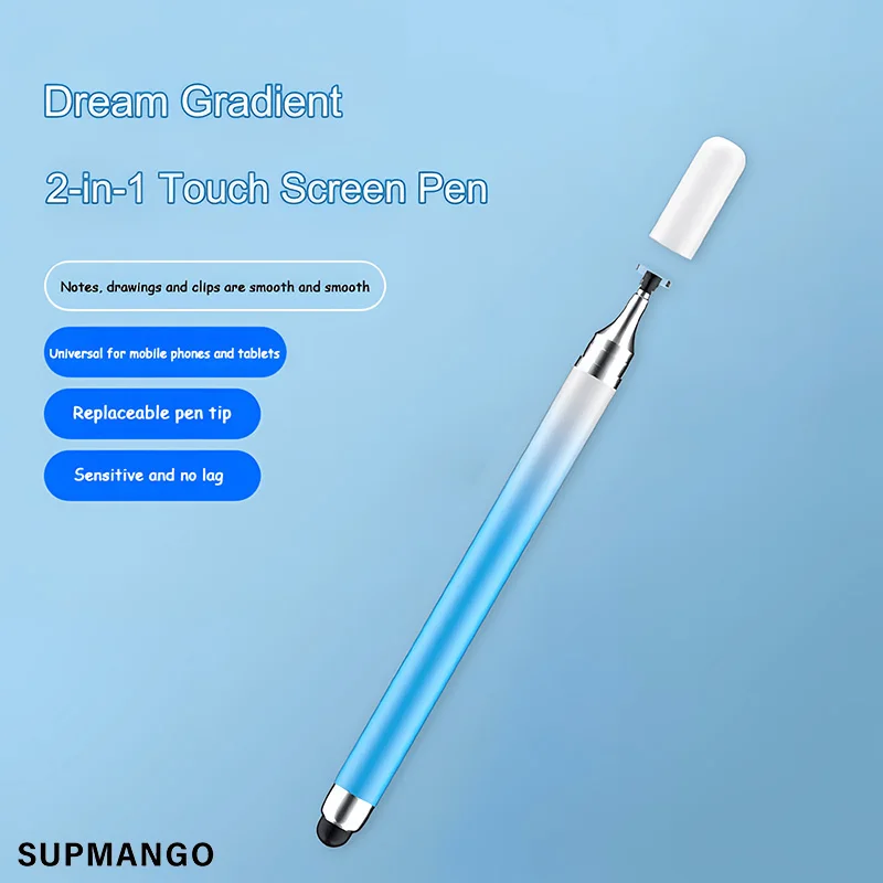 Stylus Pen 2 In 1 For Cellphone Tablet Capacitive Touch Pencil For Universal Android Phone Drawing Screen