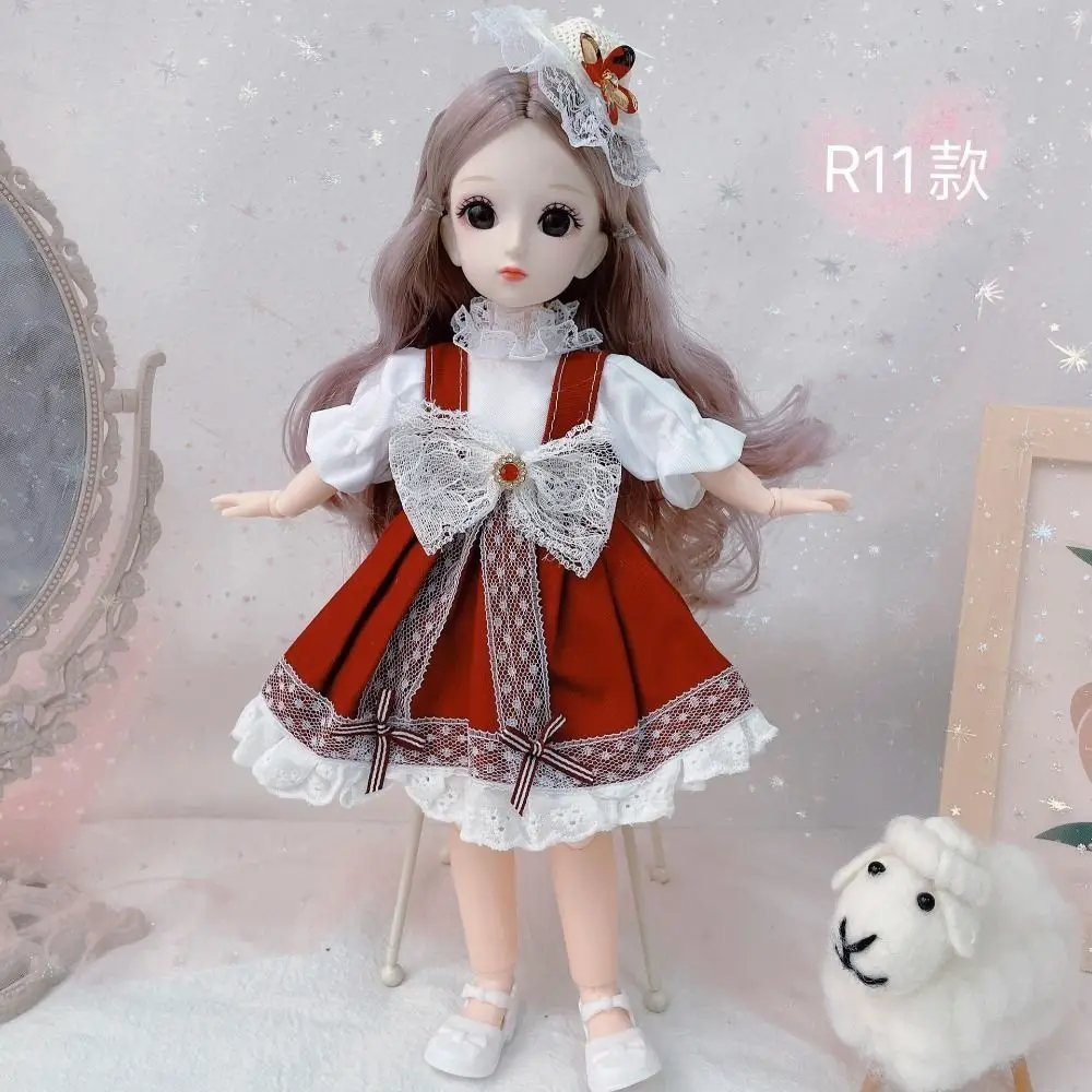 Cute 12 Inch 30cm Movable Joints BJD Doll Sweet Big Eyes Soft Hair Princess Model Girl Gift Toys new style 4color gem lightbox spectacles luxurious beautiful girl resin model earrings necklace jewellery stand necklace display