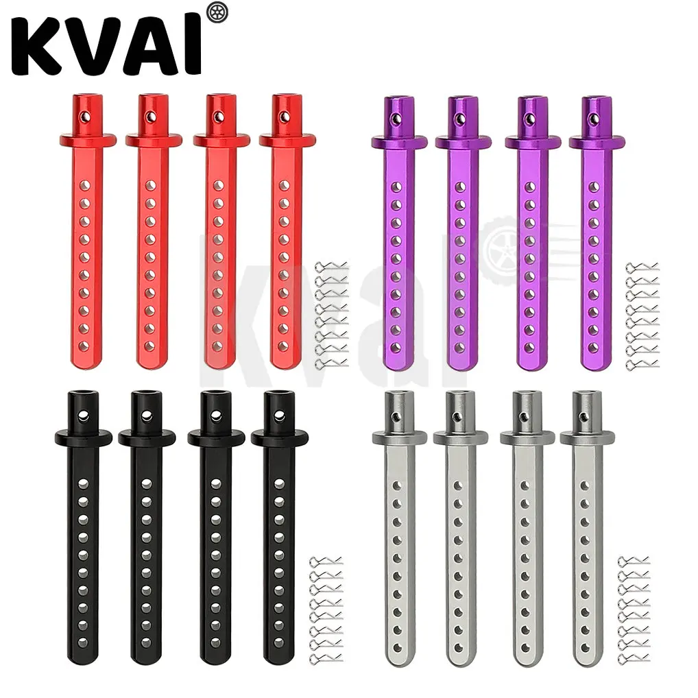 RC Body Shell Clip Pins (Green) - Metal Retaining Clips Compatible With Traxxas, Axial, ECX 1/10 Scale RC Cars