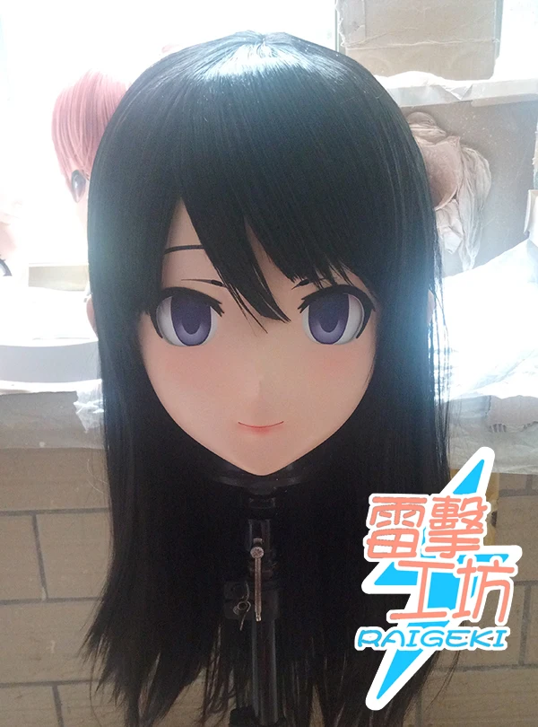 

(LJ-114) Customize Character Female/Girl Resin Kig Full Head With Lock Anime Cosplay Japanese Anime Kigurumi Mask