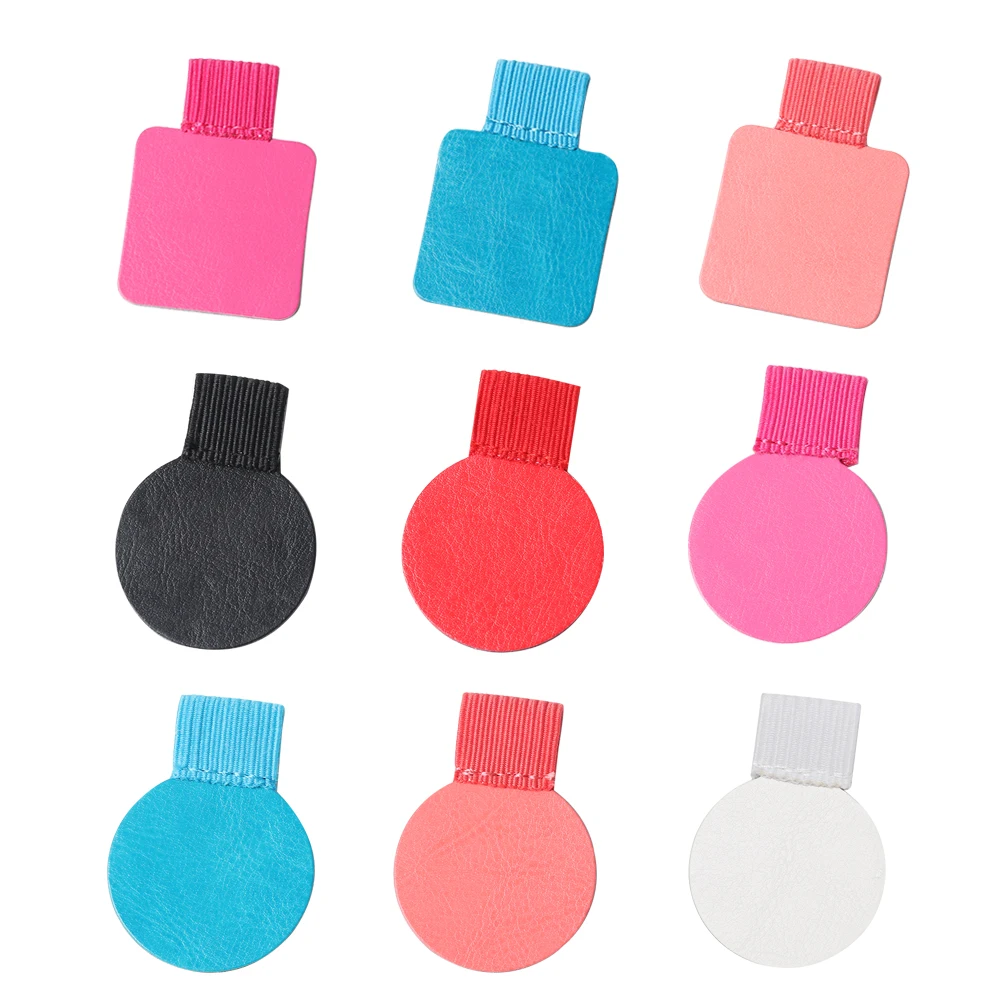 Self-adhesive Pen Holder Elastic Loop Leather Pen Clips Pencil Holder Notebooks Journals Clipboards Office Supplies 1PC