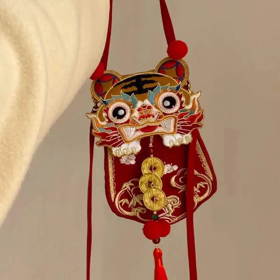 

Chinese New Year's Red Envelopes Children Kid Gifts Birthday Spring Festival Red Pocket Packets Hot Stamping Bag Announcements