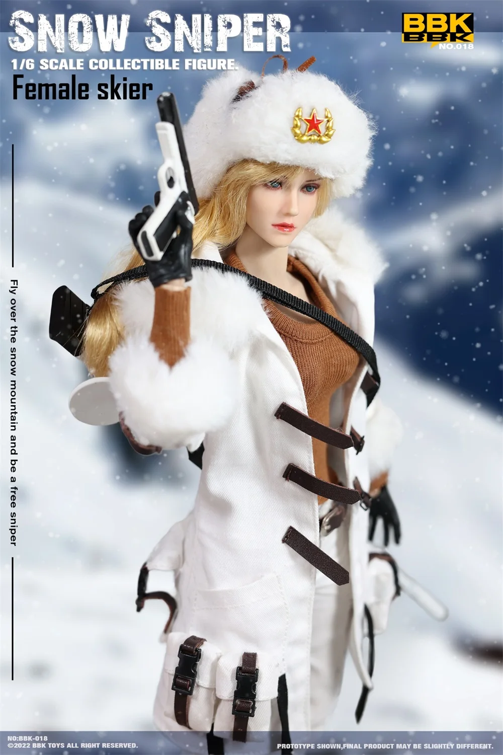 

1/6 BBK BBK018 Winter Sniper Girl Soldier Female Skier Moveable Action Figure Full Set For Fans Collect