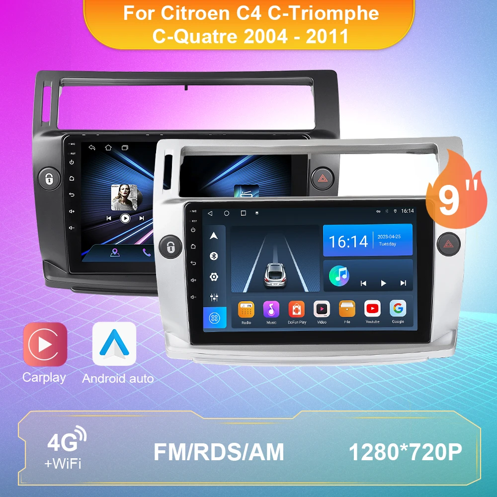 

Android 10.0 Car Radio For Citroen C4 C-Triomphe C-Quatre 2004-2014 Multimidia Video Player 4G Carplay RDS DSP GPS Navigaion