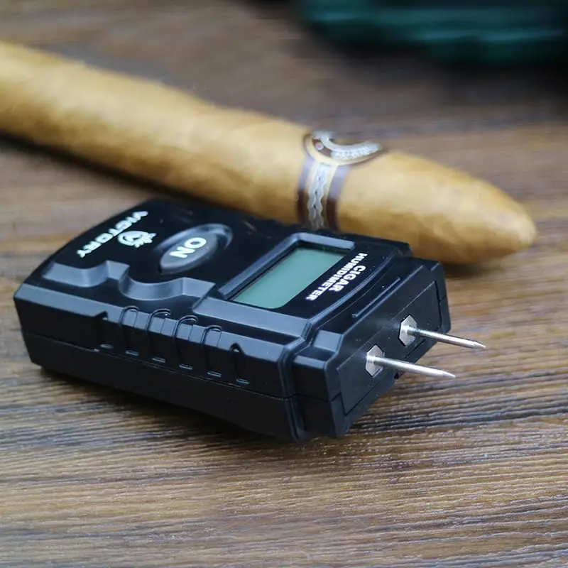 Digital Cigar Humidometer Portable Electric Cigar Humidifier Humidity Meter