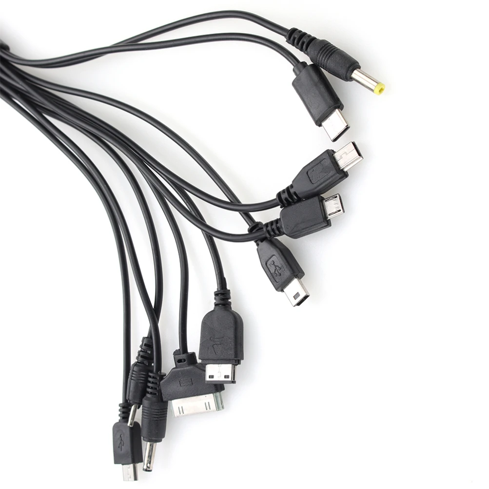 10 인 1 다기능 USB 충전 케이블 코드 연결 와이어 라인, LG 모토로라 삼성 화웨이용, 500 개입