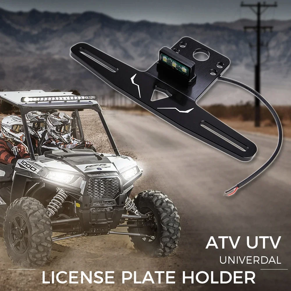 Atv/Utv Street Legal Porta Targa Posteriore Quad Compatibile Con Polaris Rzr 1000 Xp Sportsman Per Can-Am Maverick