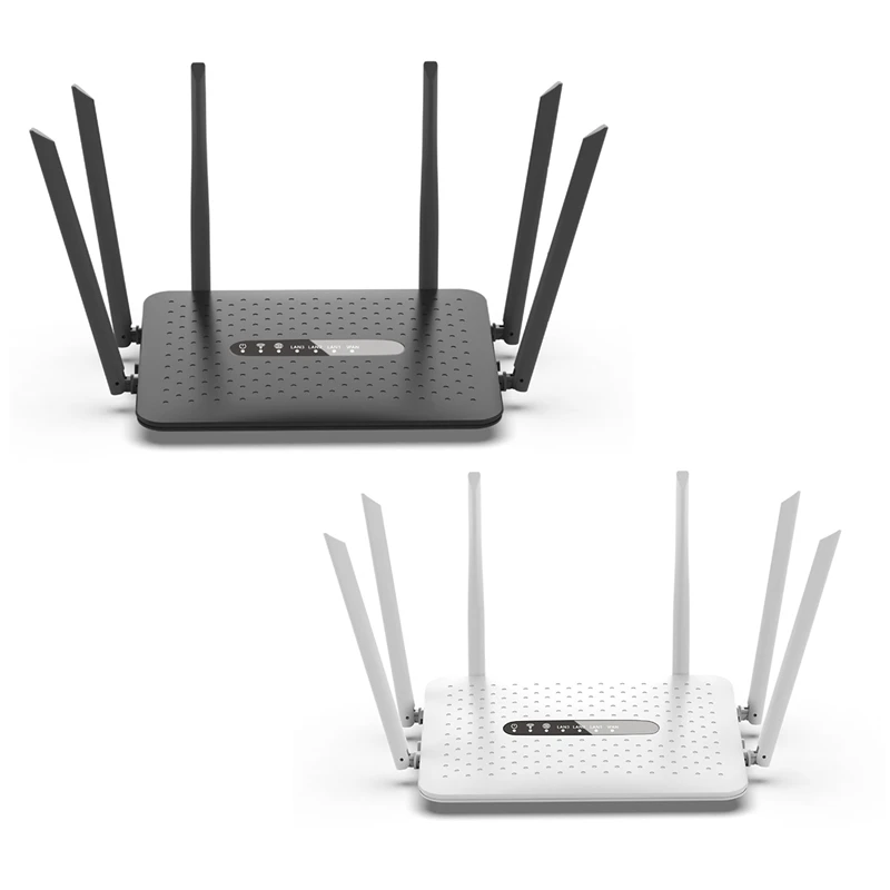 Router Wifi Router Wireless Gigabit 2.4G/5G Router Wifi Dual Band Con 6 Antenne Amplificatore Di Segnale Ripetitore Wifi Durevole Nero