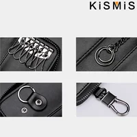 Genuine Leather KeyChain Unisex Key Bag Multifunction Organizer Wallet Holder Smart Housekeeper Car Small Key Case Keys Pouch 4