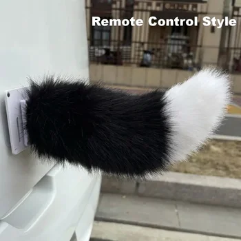 Simpatica Coda di Volpe Elettrica Peluche con Movimento Telecomandato per Auto, Scooter e Moto - Decorazione Universale