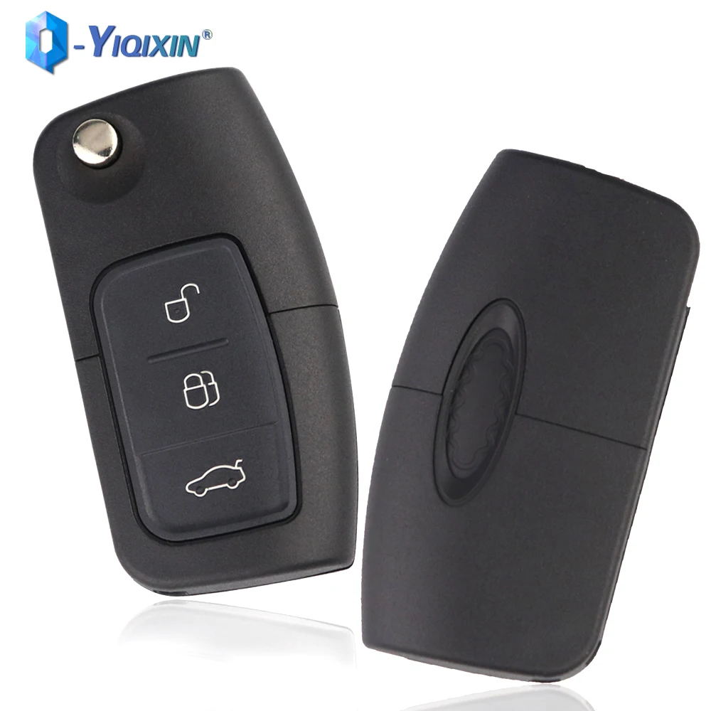 YIQIXIN Smart Control Fob Cover 3 Buttons Flip Remote Car Key Shell Folding Case For Ford Focus Mondeo Fiesta C Max S Max Galaxy