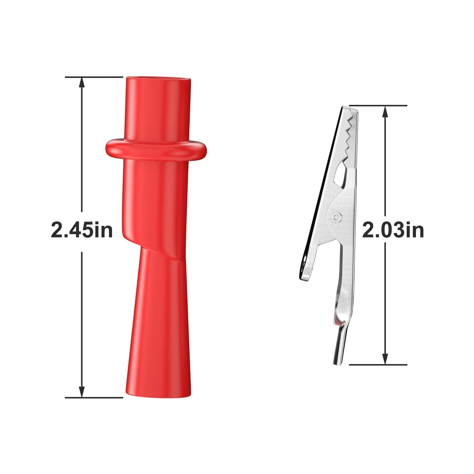 5/1 Pairs Multi meter push in crocodile clip set with insulated crocodile clip for electrical testing