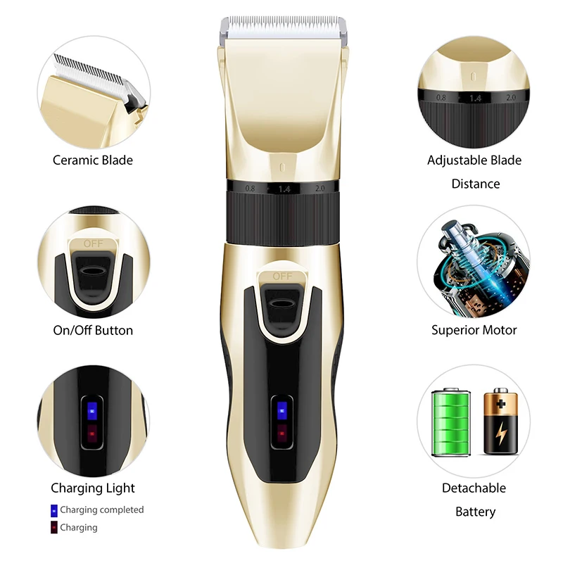 Dog Hair Clipper Pet Hair Trimmer Set Professional Rechargeable Pet Trimmer Cat Shaver Cutting Machine Puppy Grooming Haircut