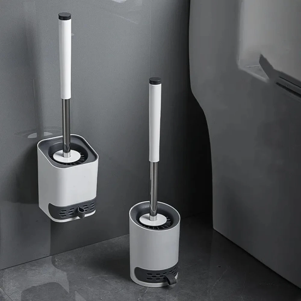 

Silicone Toilet Brush with Tweezers Bathroom Wall Hanging Accessories Toilet Brush Silicone Bristles for Floor Porta Pincel