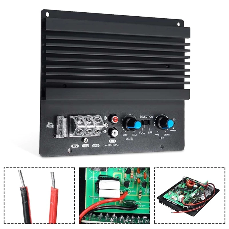 12V 600W Car Stereo Amplifier Board Speaker Subwoofer Board Bass Module High Power Mono Channel Accessories