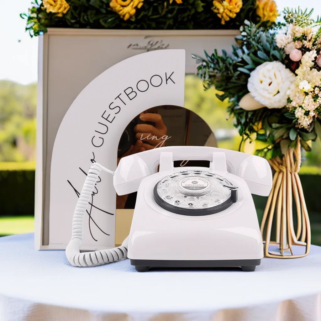 

Wedding Phone Audio Guest Book for Wedding - Guest Book Telephone Record Customized Voice Message for Your Wedding Party