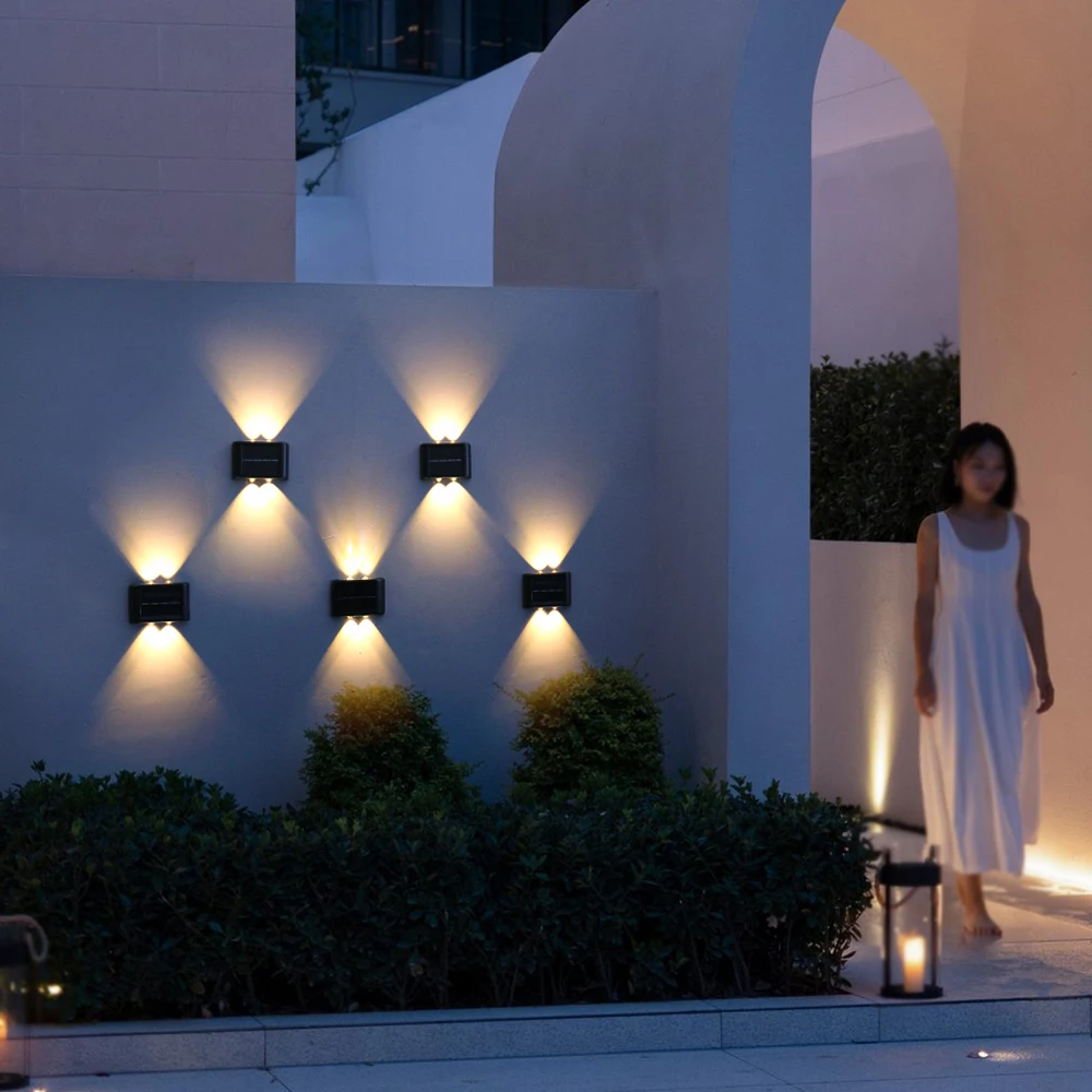 Description Picture 2 of itemLED Solar Lights Up And Down Luminous Lighting Wall Lamps Waterproof For Outdoor Garden Street Villa Courtyard Porch Decorative