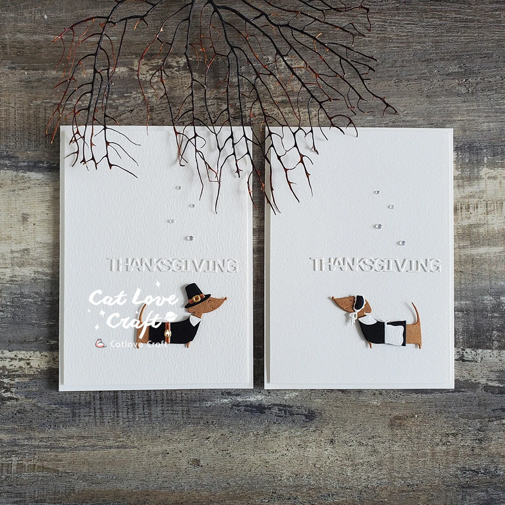 Catlove 추수 감사절 소시지 개 동물 금속 절단 다이 스크랩북 스텐실 다이 컷 카드 만들기 DIY 공예 엠보싱 새로운 다이