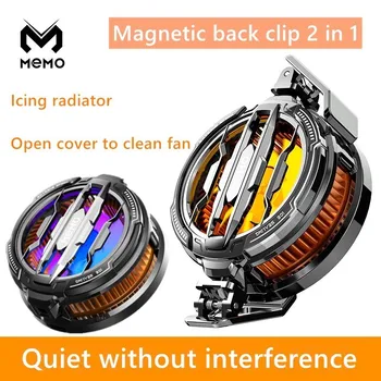 MEMO CX07 Dispositivo di raffreddamento magnetico per telefono 2 in 1 Clip posteriore Ventola di raffreddamento per iPhone Xiaomi Huawei Samsung Raffreddamento universale per giochi tablet