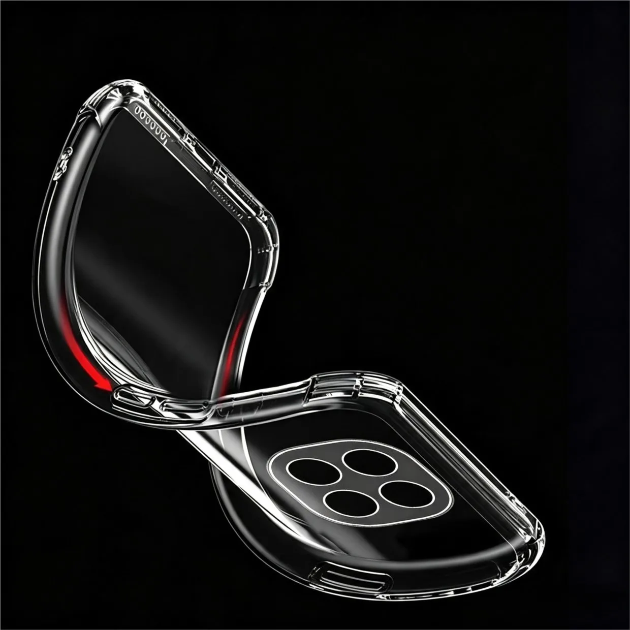 Durable Transparent Shockproof Phone Case - Thick Clear Protective Soft Cover