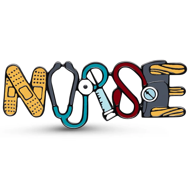 Spilla In Smalto Per Infermiera - Design Rosso, Unisex, Con Sicurezza - Foto 4