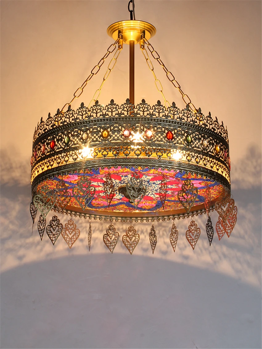 

Turkish Characteristic Color Pendant Lamp Bohemian Exotic Style Living Room Dining Room Interior Creative Design Decor Lighting