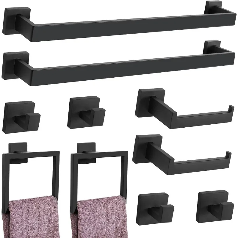 Bathroom Hardware Set Towel Bar Set Bath Towel Holder for Bathroom Stainless Steel Accessories Wall Mounted