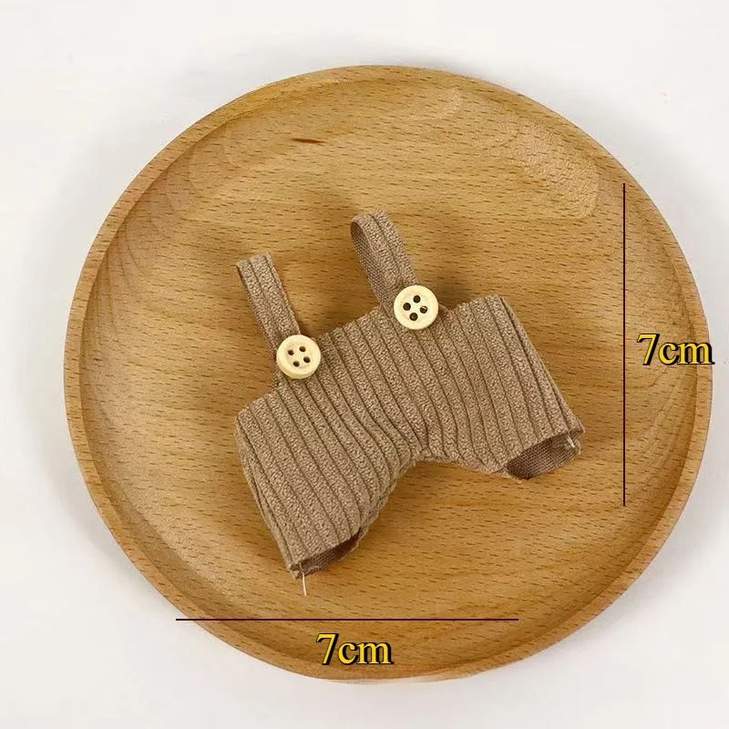 Lovely Cartoon Doll Clothing Overall Mini Doll Pants for 10-15cm Wallace Gromit Dog/Moru Dolls Plush Toys Children Birthday Gift