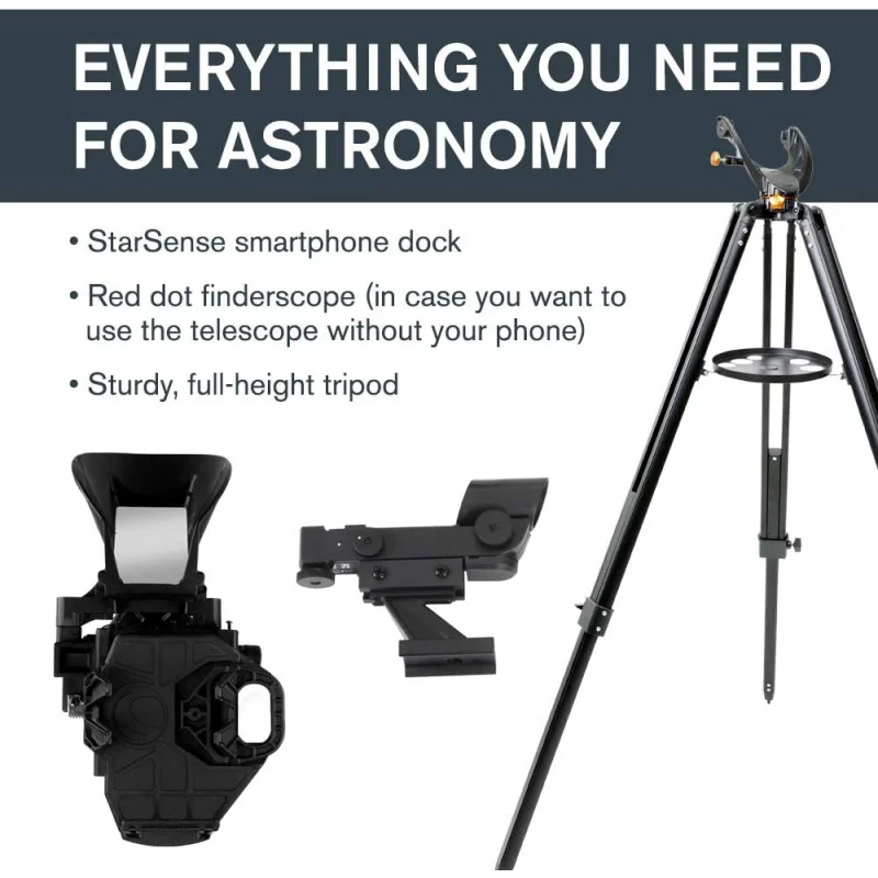 Celestron 전문가용 스타센스 익스플로러 LT 114AZ 천체 망원경, 스마트폰 앱 지원, 114mm 뉴턴 반사경