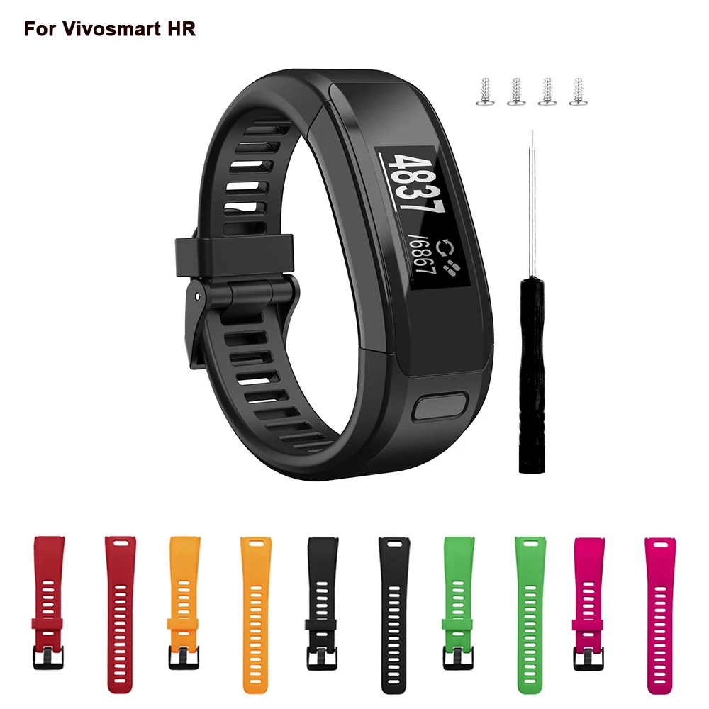 Original Silicone Band For Garmin Vivosmart Hr Replacement Men Women