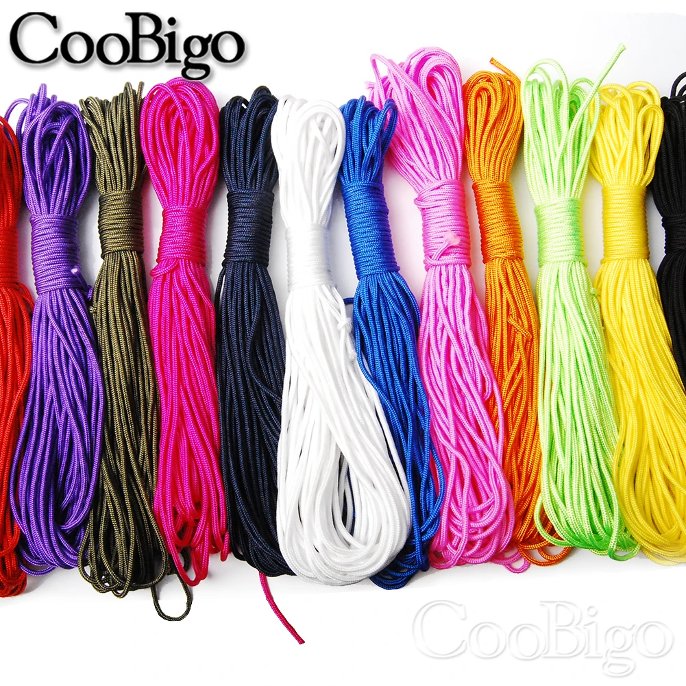 3/100Meters 2mm Parachute Cord Lanyard Rope One Strand Shoelaces Cordon for Paracord Bracelet DIY Craft Accessories