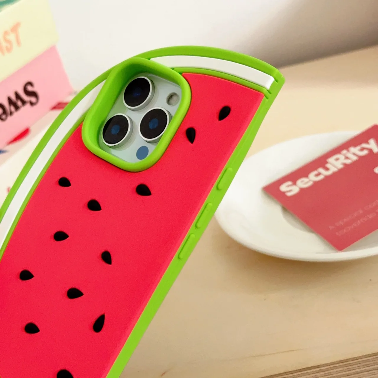 Cooling Watermelon 3D Soft Silicone Phone Case - Funny Protective Back Cover, Durable and Stylish