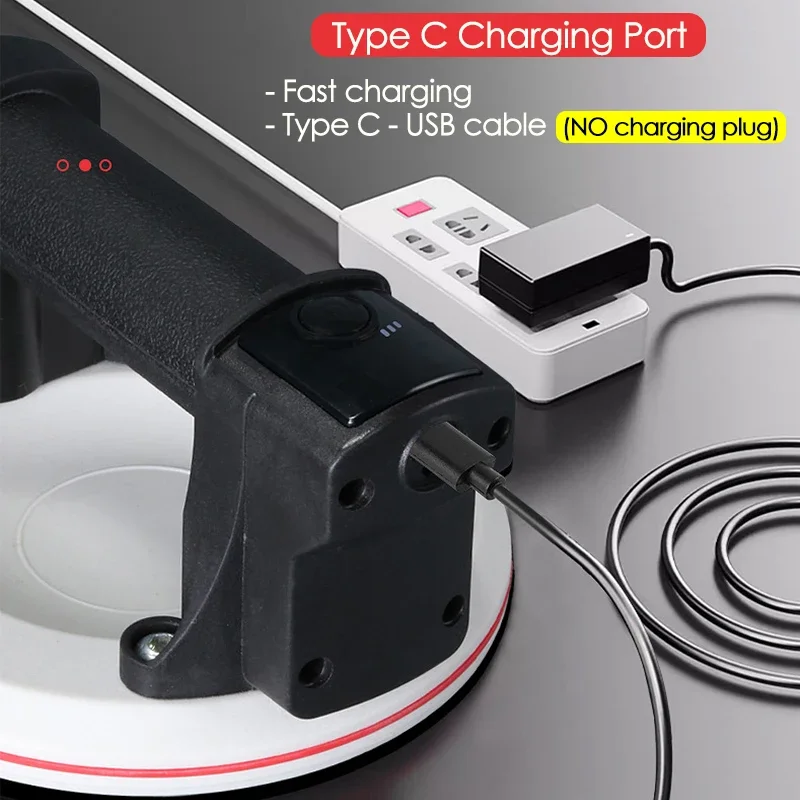 Vacuum Suction Cup vacuum suction cup,vacuum sucker 6inch Smart Display Electric 200KG Load Heavy Duty Granite Tile Glass Lifter 2000mAh Battery with Box Storage