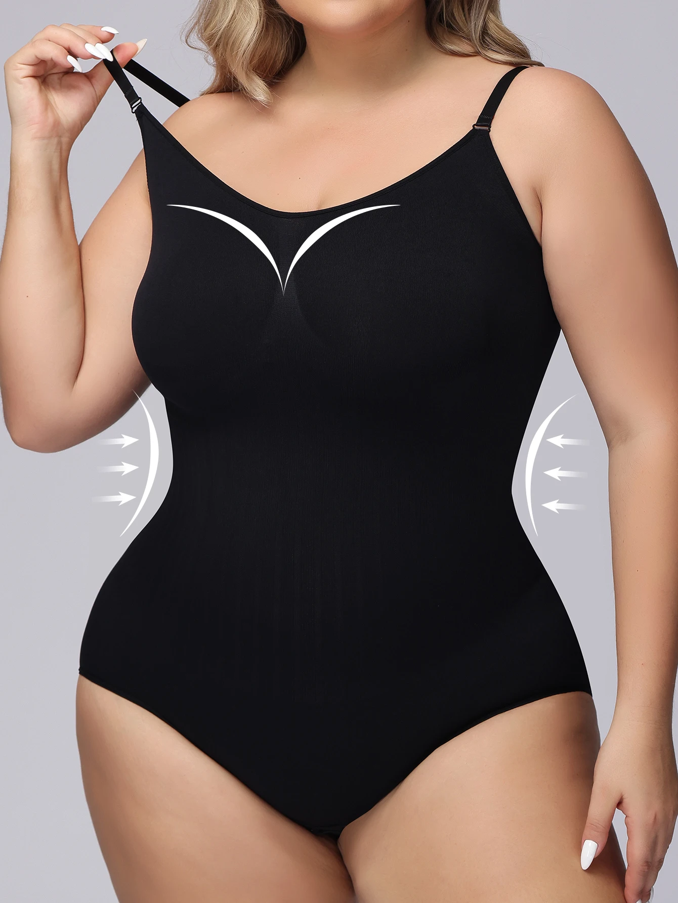 Women’s seamless plus-size underwear hip lift, belly tuck, waist strap sexy one-piece shapewear Best Sellers In Plus Sized Clothing