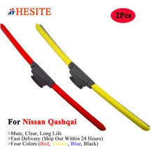 Escobillas de limpiaparabrisas HESITE, color amarillo, para Nissan Qashqai I J10 NJ10 II J11 III J12 Hatchback 1,2 1,5 1,6 2,0 modelos DCI