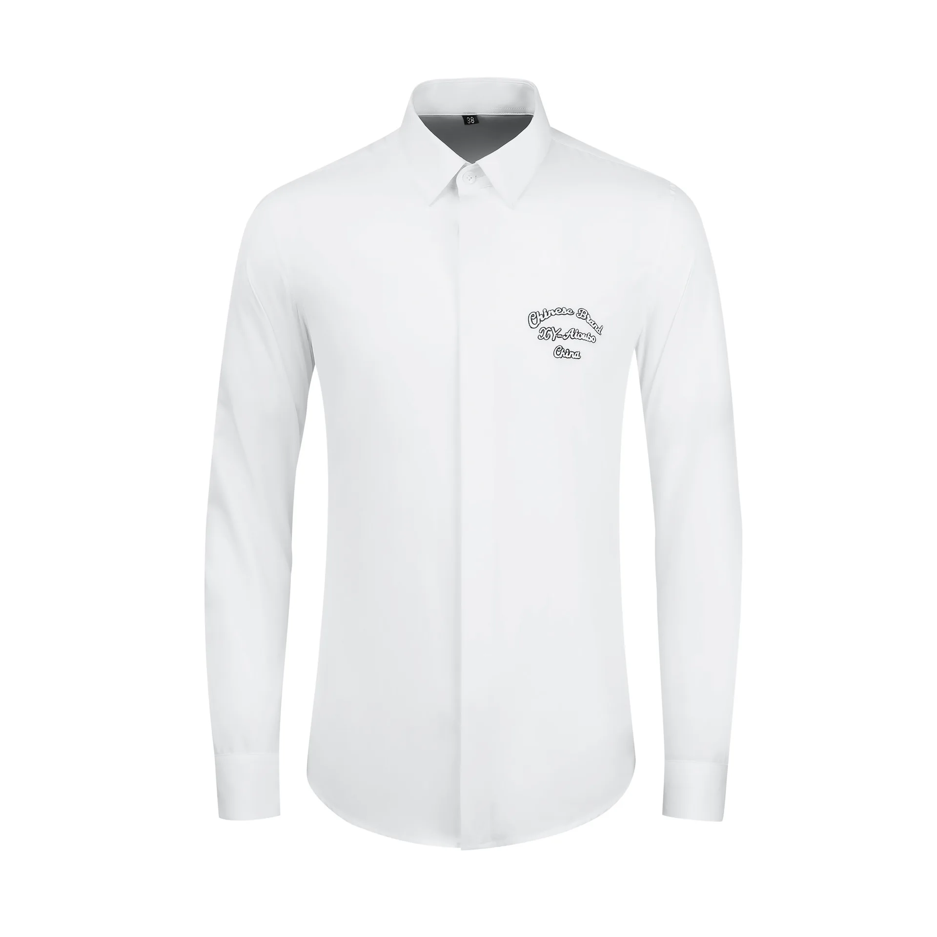 

High Quality Luxury Jewelry French Style Elegant Comfortable Soft Autumn Long Sleeved White Men'S Shirtgood