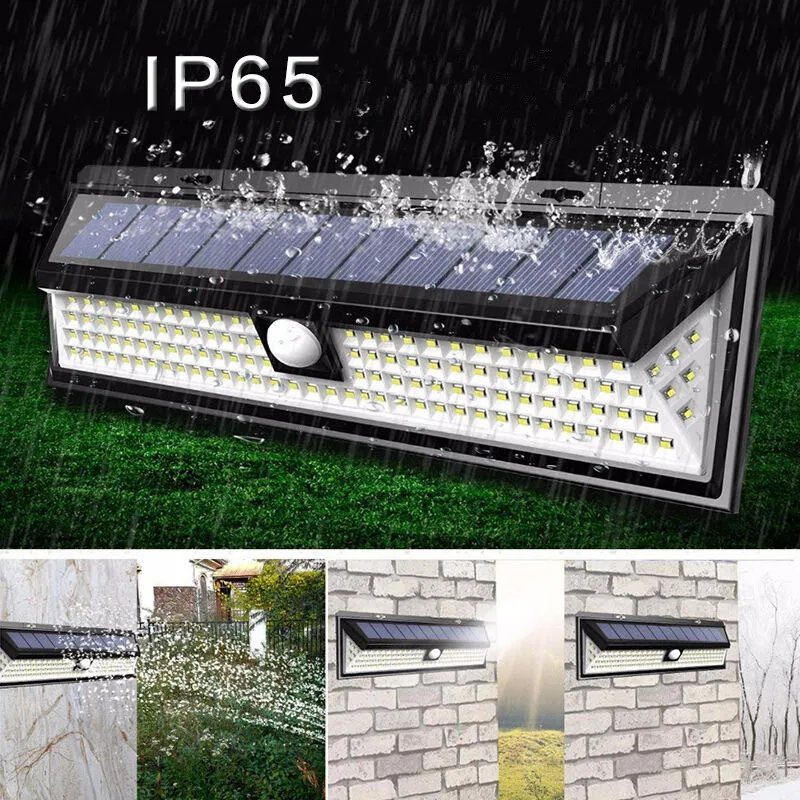 

118 LED Solar Power Lamp PIR Motion Sensor Activated Solar Lamp Waterproof Outdoor Garden Security Wall Light