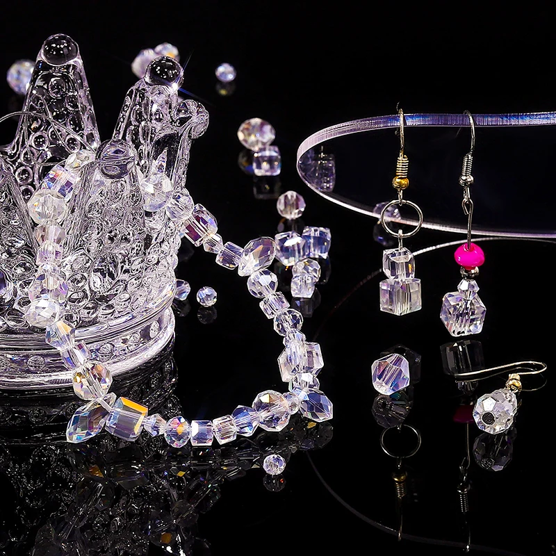 SOFPLATE 1 Boîte De 300 Pièces De 15 Couleurs De Perles De Verre En Forme De Larme Trou Vertical De 12mm Perles De Cristal à Facettes Perles Attrape Soleil Cristal De Verre