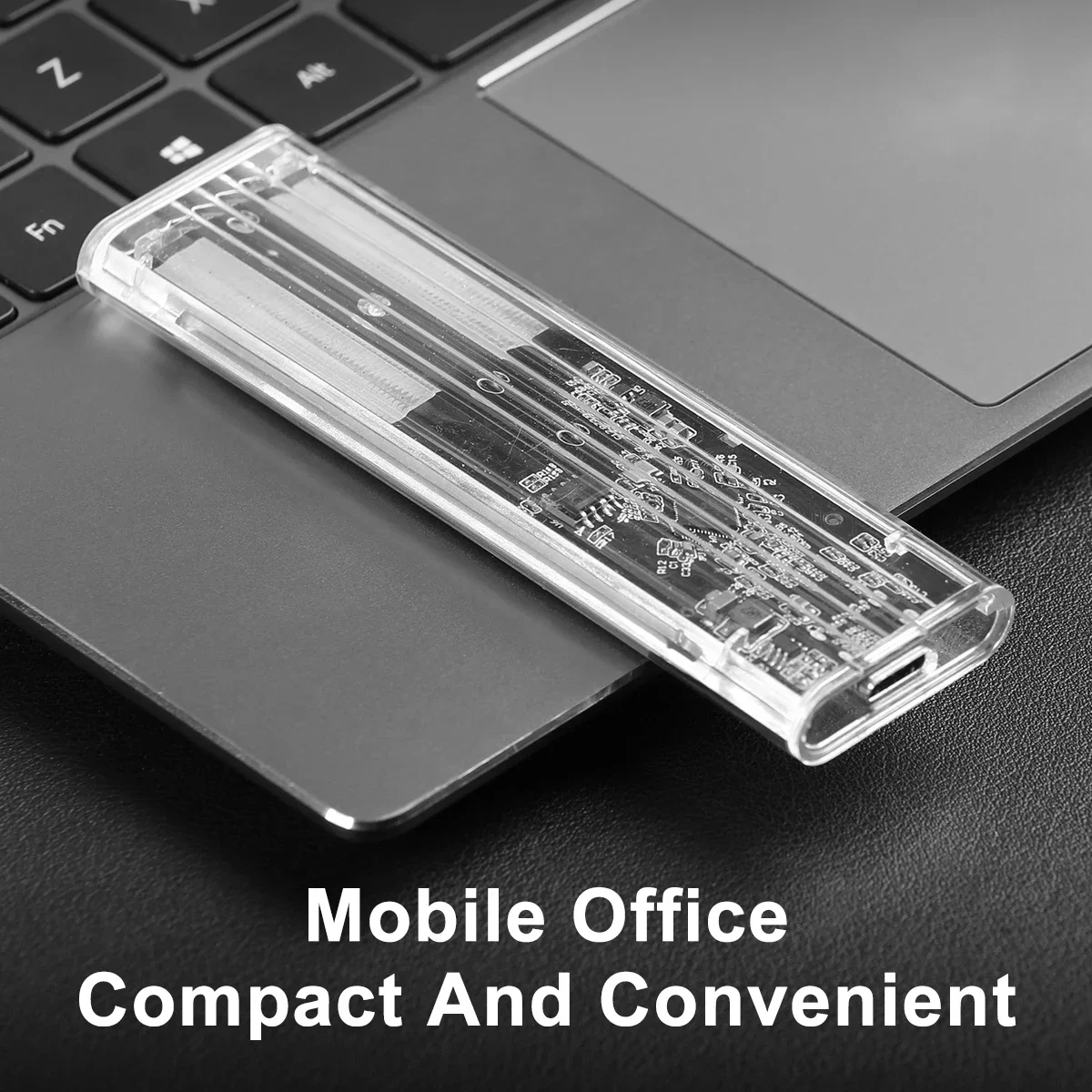 SSD Enclosure M.2 NGFF SATA USB Type C Transparent External for 2230 2242 2260 2280