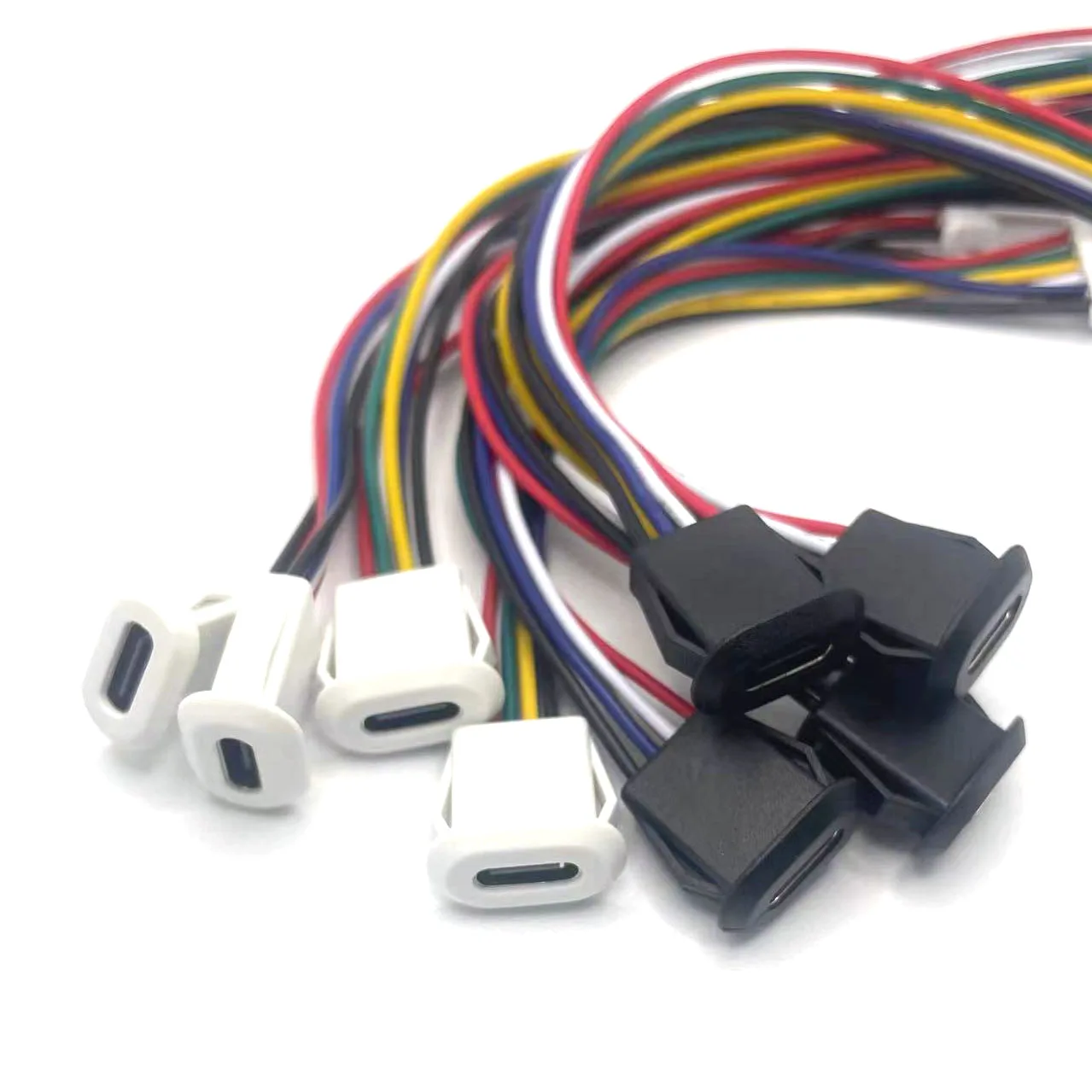 

USB C-type 2/4pin connector socket with buckle, high current fast charging socket port, charger plug socket