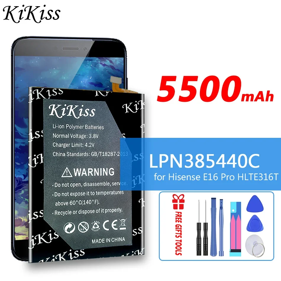 

Аккумулятор большой емкости KiKiss LPN385440C 5500 мАч для Hisense E16 Pro E16Pro HLTE316T