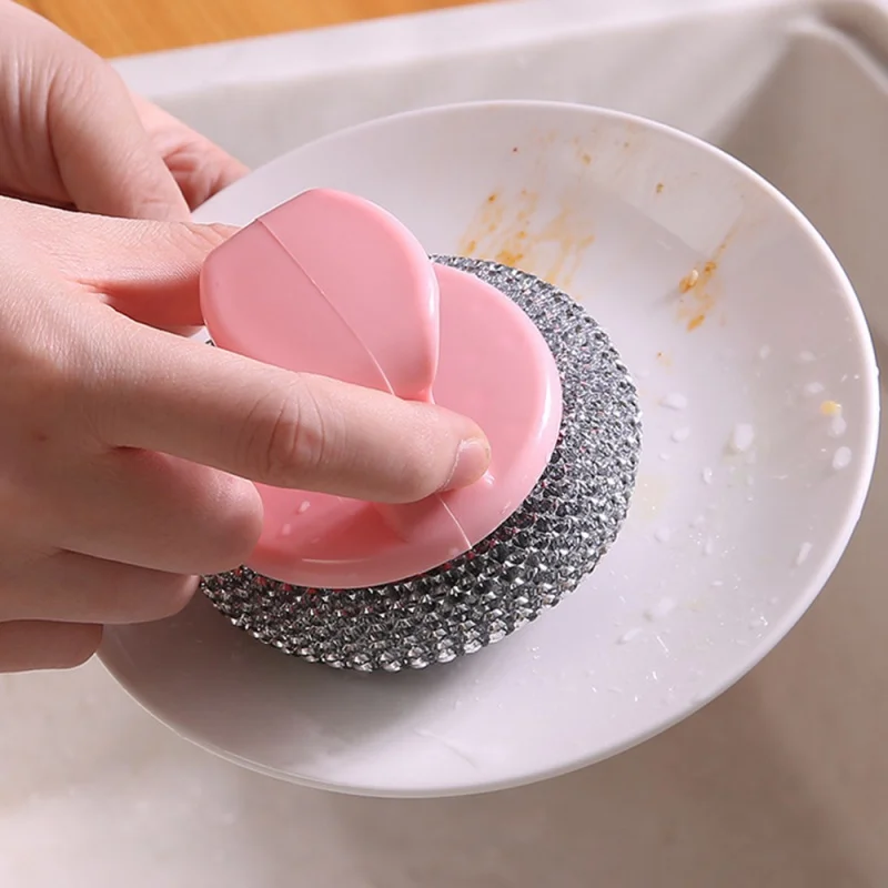 Brosse vaisselle plastique assorti couleurs rond – Cleany